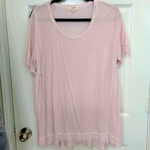 Pink flowy top